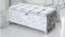 mm08enn Large and Medium Size Ottoman Storage Toy Box in Plush Fabric and Cushed Velvet with Chrome Feet (Grey Crushed Velvet Fabric, Large Size Ottoman)