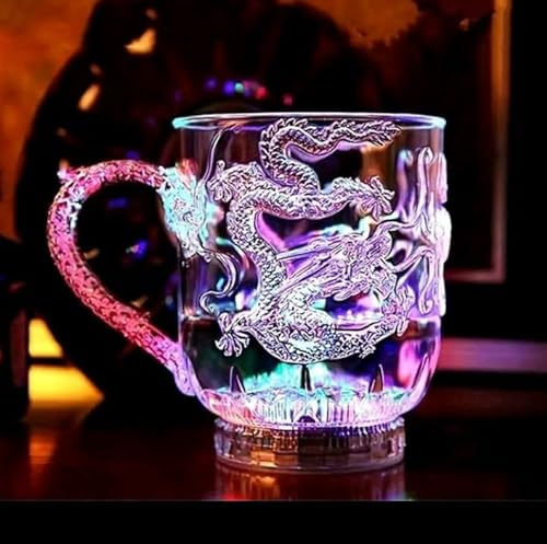 MIELIMON Taza de Dragon 3D taza de cafe con leche, jarra de cerveza de 300ml. vaso de plastico libre de BPA