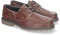 82662 Mocasines Elegantes de Hombre con Suela Dentada Resistente, Diseno Clasico con Cosidos y Cierre de Cordones. Marron Talla 44