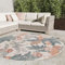 Interiyou Outdoor Teppich Wetterfest Florenz - 320x320 cm Rund Multicolor - Wasserfest für Balkon, Terrasse, Garten - Outdoorteppich passend auch für Wohnzimmer, Schlafzimmer und Küche - Aussenteppich