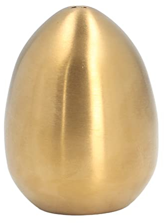 Salzstreuer Eiform,Ei-Gewürzstreuer,Edelstahl,Eiförmiger Pfeffereuer Für Outdoor-Grill,Resrant,Bankett,Party,Zuhause,Küche,Zuckereuer (Gold)