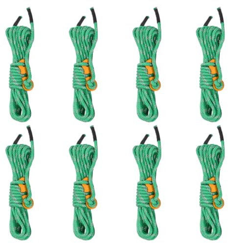 vidaXL Zeltabspannseile mit Schraubenschlüssel reflektierend 8 Stück 4m 4mm