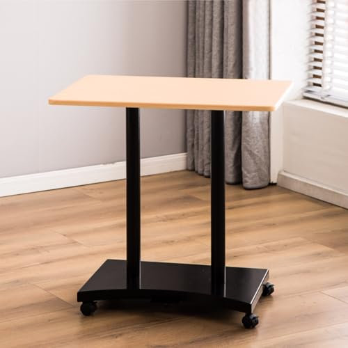 GMBAYUE Mobiles Laptop-Podium, Stehpult Höhenverstellbar, Rednerpult mit Ablagefläche für Schule, Büro, Zuhause, Vorlesungen(Brown)