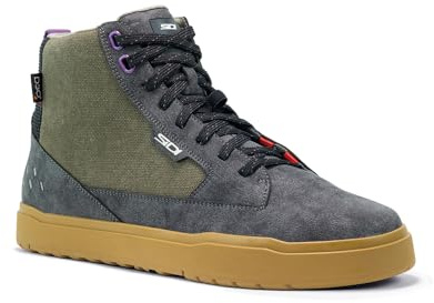 Sidi Arx Black Beech Motorradschuhe CE Velours-Leder Fortex D3O, 43