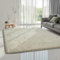 the carpet Soft Shaggy Flauschiger Hochflor Teppich, Wohnzimmer, Kinderzimmer, Anti-Rutsch Unterseite, kuschelig weich und super Soft, Creme, 120 cm Rund