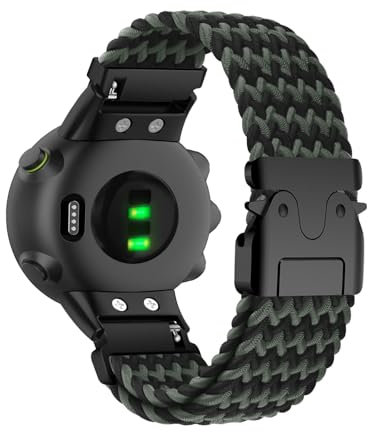 Tressé Bracelet en Nylon Compatible avec Garmin Forerunner 45S/45 Bracelets de Montre, Réglable Boucles Latérales en Métal Sport Hommes Femmes Sangles de Rechange pour Garmin Forerunner 45S/45 (23)