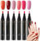 6 PCS Nail Polish Pen,Nail Gel Pen,3 In 1 Gel Nail Polish Pen,Nail Gel Painting Pen Nail Art Kit,DIY One Step Nail Gel Pen,Waterproof and Durable Nail Gel Pen Brush,Nail Art Pens Set for Women