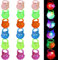 Yeory Anillo de Flash, 24 Piezas de Coloridos Anillos de iluminación con baches Que Brillan en Las oscuras Luces de los Dedos llamativas Creativas, Anillos Brillantes