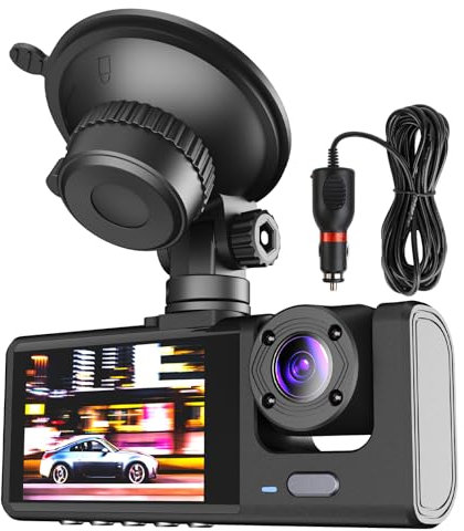 Front and Rear Dash Cam Dual 1080P Full HD Car Camera with 32GB TF Card | 170° Wide Angle, Night Vision, HDR, G-Sensor, Motion Detection, LCD Display