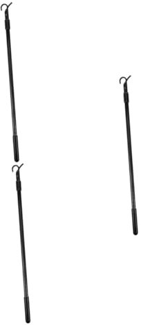 SHINEOFI 3 Pièces Baguette de Rideau avec Crochets Rotatifs pour Stores Verticaux Tige Durable pour Fenêtres