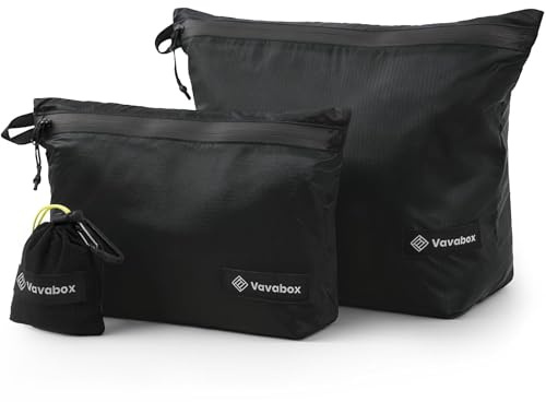 Vavabox Kulturbeutel Set, Wasserdicht mit Aufhängehaken - Leichte Reise Waschtasche für Damen & Herren, Nylon Kosmetiktasche Groß für Camping, Gym, Businessreise Kulturtaschen