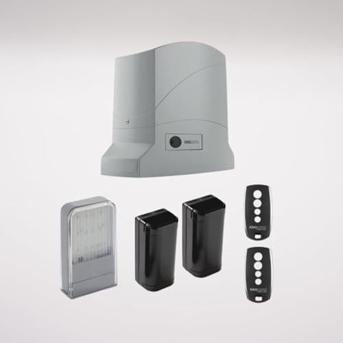 King Gates Dynamos 24/1000Kg - Kit Motorisation Dynamos 24/1000 pour portail coulissant - Moteur 24V avec acessoires et télécommandes inclus + 1 Goodies DOMOBIP