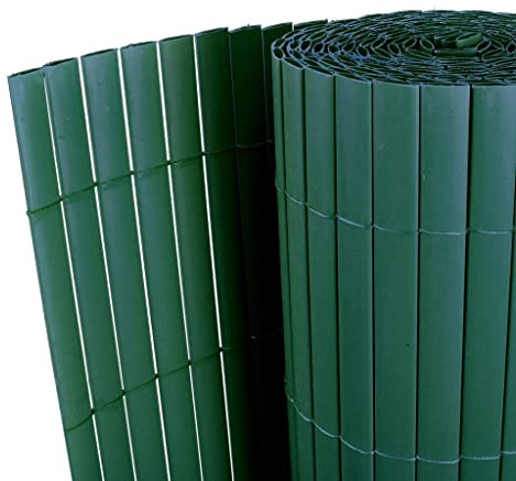 Panneau de clôture en PVC vert 90 x 300 cm résistant aux intempéries pour jardin terrasse balcon, panneau de clôture extérieur léger et flexible pour protection et intimité