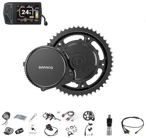 BAFANG 36V 250W Ebike Umbausatz Mit– BBS01B Mittelmotor Kit 44T Kettenblatt & EKD01 Display, Kompatibel mit 68–73mm Tretlager MTB (Keine Akku)