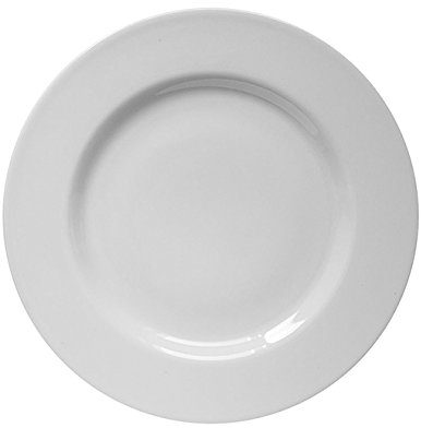 Saturnia Confezione 6 Piatti Porcellana Bianca Serie Ischia Made in Italy (6 Piatti Frutta 21cm)