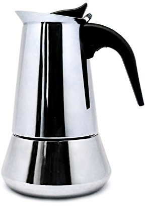 Nerthus FIH 248 Cafetera Inducción 4 Tazas, Acero inoxidable, color Plata