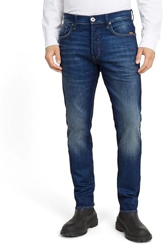 G-Star Men's 3301 Slim Jeans, Blue (worker blue faded 51001-A088-A888), 36W / 32L