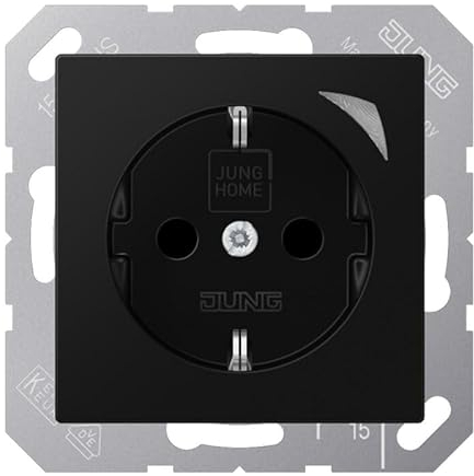Jung BTA1521SESWM JUNG HOME SCHUKO-Steckdose Energy Safety+ Thermoplast lackiert Graphitschwarz matt