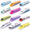 CORPER TOYS Bullet Train Pull Back Toy High Speed City Train Modern Lokomotiven for Kids Toddle Boys - Bundle of 12