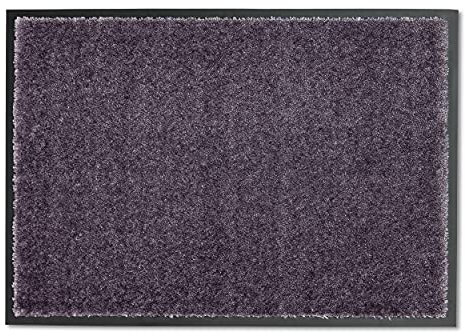 Schöner Wohnen Kollektion Fußmatte innen - Schmutzfangmatte 67x100 cm Dunkelgrau - rutschfeste Sauberlaufmatte strapazierfähig - Fussmatte Haustür - Türmatte waschbar bei 30°C