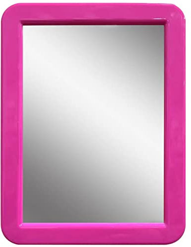 CEREM Spind-Spiegel, magnetisch, für Mädchen, Rosa, 12,7 x 17,8 cm, Echtglas, Magnetspiegel für Schule, Büro, Zuhause