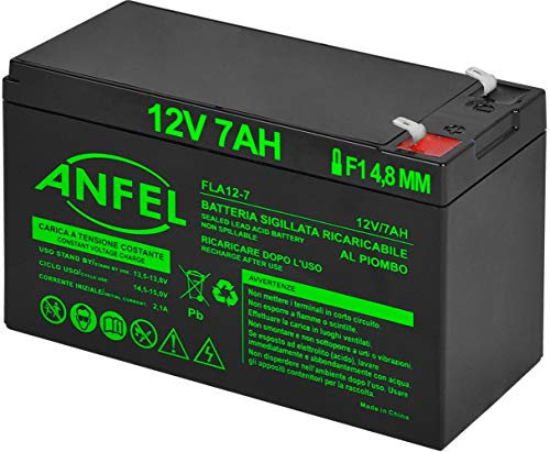 Batteria Lead Acid AGM 12V 7Ah al Piombo Ricaricabile Pila Batteria Ermetica Batterie di Ricambio per ups Impianto di Allarme Veicoli Emergenza Elettronica Prodotti Medici