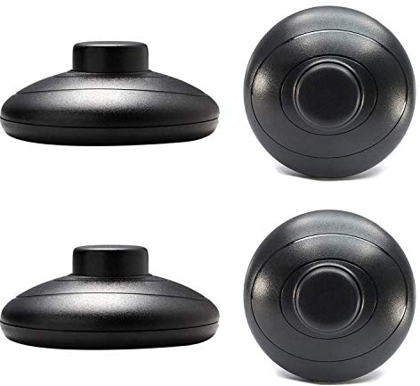 VISSQH 4 Pcs interruptor de pie,interruptor de pie En Linea,Interruptor de Pie Redondo Soporte Pedal Interruptor 250V/2A Interruptor para Lámpara para Pie Negro para lámpara de Piso y Mesa
