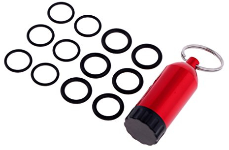 freneci Porte-clés pour Bouteille de Plongée avec 12 Joints Toriques Pick pour Détendeur de Plongée sous-Marine Dive BCD - Rouge, comme Décrit