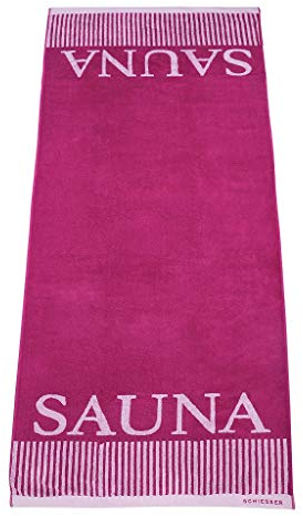 Schiesser Saunatuch Rom - 75 x 200 cm - Fuchsia