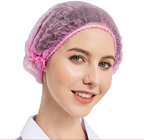 ProtectX Einweg-Haarnetz, 53,3 cm, Rosa, 500 Stück