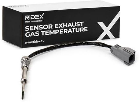 RIDEX 3938E0028 Abgastemperatursensor 2-Polig Kompatibel mit FORD Fiesta Mk6 Schrägheck JA8, JR8 1465174 1496243 8C1112B591CA