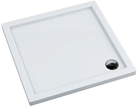 Sellon24® Acryl Duschtasse Duschwanne superflach zum direkten Aufkleben Bad Dusche 5cm hoch (90x90x5)