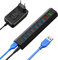 Vansuny Hub USB 3.0 Alimenté, 8-en-1 Port USB Multiple pour PC avec 2 USB Charge Port, Ultra Transfert Ultra Rapide 5Gb/s