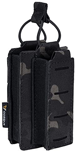 IDOGEAR MOLLE Magazinbeutel Känguru Magazin Taschen 5.56mm & 9mm Magazin Beutel Elastische Tasche für Gewehr & Pistole M4 M16 AR 5.56 9mm .40 S&W .45 ACP Magazine Laser-Cut