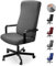 Bürostuhl bezug Bürostuhlabdeckung Stuhlhussen Drehstuhl Bezug Moderne Stuhl Überzug Sessel Cover Elastische Waschbar Stuhlhussen Set für die Bürostuhl Computer Schreibtischstuhl (Grau, 2PCS (L))