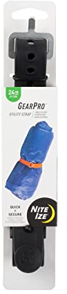 Nite Ize USL24-01-R3 GearPro Gurt, Sicherung von Planen, Schläuchen, Ski, Holz, 36,3 kg Belastungsgrenze 61 cm schwarz Utility Strap, 24 Stap