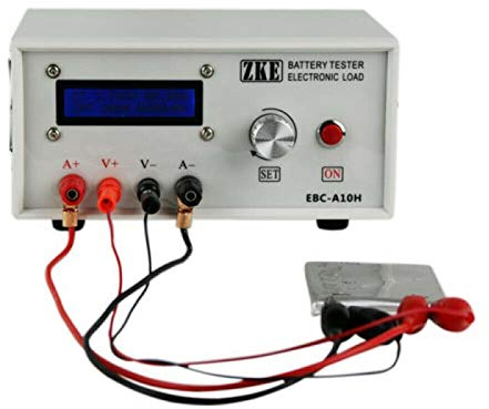 Batterietester Akkutester, EBC-A10H Elektronischer Last Entladung Kapazität Tester Kit Batterieprüfergerät mit Testclip LCD Display 150W