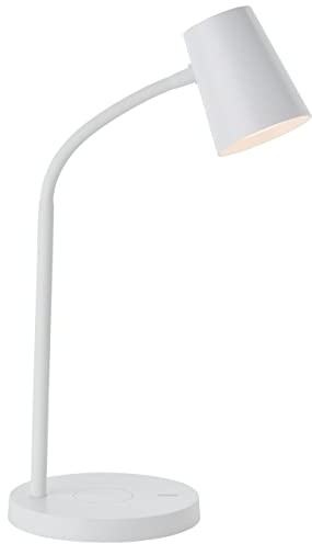 Brilliant G93098/05 Illa Tischleuchte mit Induktionsladeschale weiß