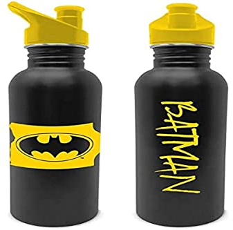 Pyramid International Batman Water Bottle (Torn Bat Symbol) Metal Drink Bottle 700ml - Official Merchandise