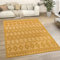 Paco Home Outdoor Teppich Wetterfest Balkon Boho Wohnzimmer Küche Skandinavisch Muster Einfarbig 3D Effekt Modern, Grösse:140x200 cm, Farbe:Gelb 3