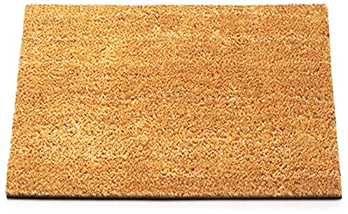 KARAT | Paillasson en Noix de Coco Naturelle, Fibres de Coco Antidérapantes | Idéal pour Une Utilisation Intérieure et Extérieure | 2 Épaisseurs au Choix | 40x80 cm | 1,7 cm, Naturel