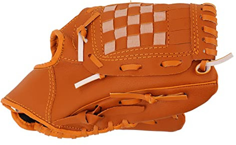 Guantes de Béisbol Deportivos PVC Brown Baseball Pitcher Mitt para Niños Entrenamiento de Adultos Al Aire Libre(12.5in)
