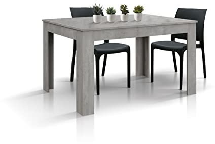 PAZZO DESIGN Tavolo Allungabile Lola, Grigio Cemento, Tavolo Cucina, Tavolo Sala Da Pranzo, Tavolo Soggiorno, Made in Italy, 140x90xh77 cm - id_1869