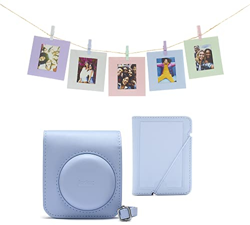 INSTAX mini 12 acessory kit, Camera case, Photo Album, Hanging Cards and pegs, Pastel Blue