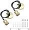 HOMEJOY 2 Stücke E27 Lampenaufhängung Metall Vintage Lampenfassung Retro Hängeleuchte Pendelleuchte mit Kabel Höhenverstellbar 100cm Textilkabel für Deckenbeleuchtung DIY Wand Deckenleuchte (Gold)