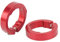 2Pezzi Anelli di Bloccaggio per Manopole per Manubrio Bici, Morsetti per Impugnatura Bici in Lega di Alluminio su Morsetti per Manubri Bici da 22,2mm(Rosso)