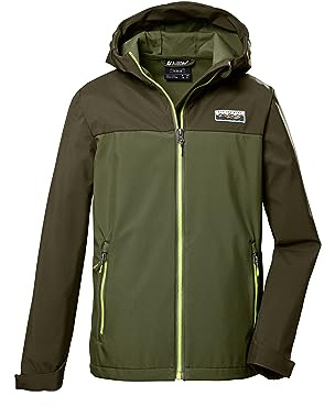 killtec Jungen Softshelljacke/Outdoorjacke mit Kapuze KOS 344 BYS SFTSHLL JCKT, dunkeloliv, 176, 41540-000