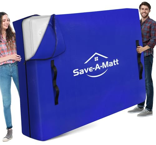 Sacs à matelas pour déménagement avec poignées – Housse de matelas extra épaisse et grande et protection avec poignées robustes – Sac de rangement imperméable réutilisable pour déménagement de maison