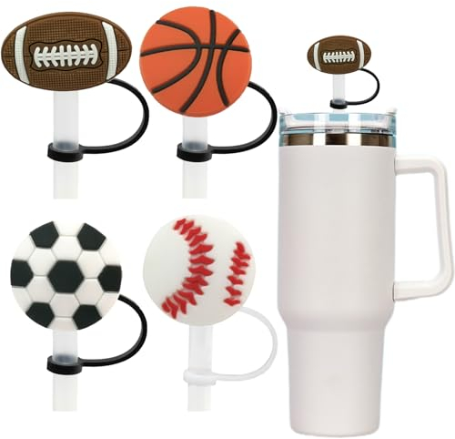 Stanley Trinkhalm-Abdeckkappe, 30 und 1,2 l Trinkgläser, 10 mm Kugel-Trinkhalm-Spitzen, Silikon-Trinkhalm-Aufsätze, wiederverwendbare Sport-Trinkhalm-Abdeckungen, Staub-Strohhalm-Spitzen, Deckel