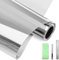DARUITE Film Fenêtre Anti-Regard Film Miroir pour Fenêtre sans Tain Anti Chaleur Effet Miroir Anti-UV Protection Solaire Film Électrostatique Vitre pour Maisons, Bureau（Argent-Argent，90x200cm）